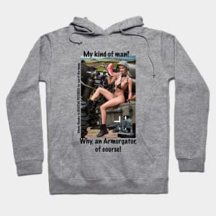 Armorgator Babe 6 - Transparent Background Hoodie